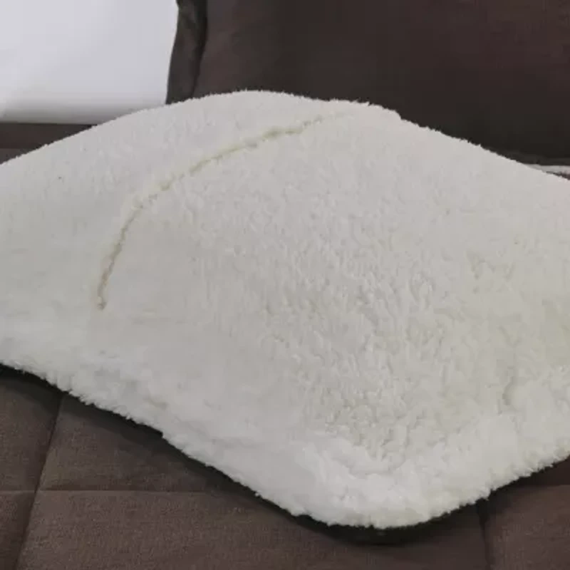 Woolrich Alton Plush to Sherpa Down Alternative Comforter Set with Throw Pillow
