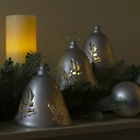 Northlight 6.5" Musical Silver Bells 3-pc. Christmas Tabletop Decor