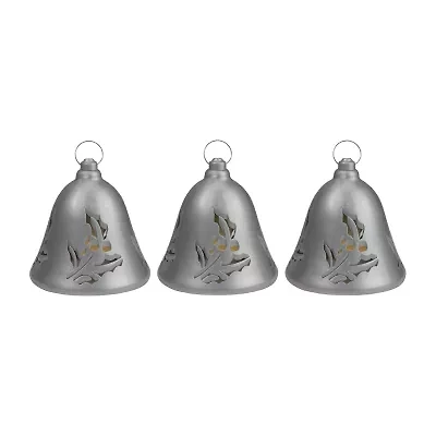 Northlight 6.5" Musical Silver Bells 3-pc. Christmas Tabletop Decor