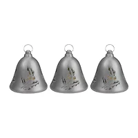 Northlight 6.5" Musical Silver Bells 3-pc. Christmas Tabletop Decor