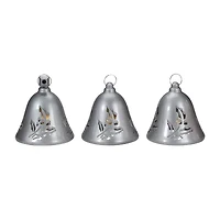 Northlight 6.5" Musical Silver Bells 3-pc. Christmas Tabletop Decor