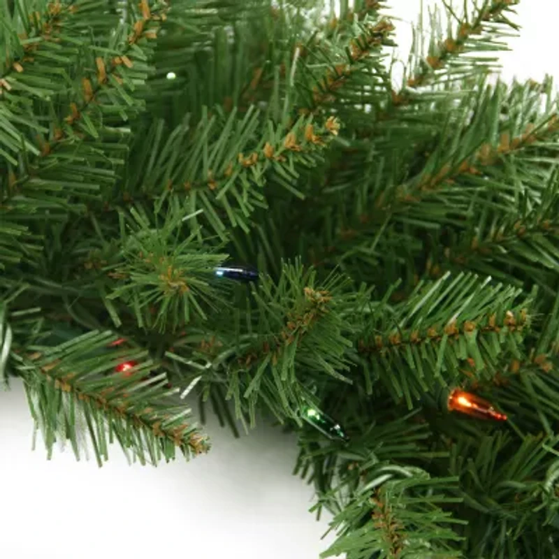 Northlight Northern Pine Artificial 24-Inch Multi Color Lights Pre-Lit Wreath