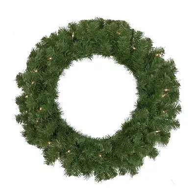 Northlight Dorchester Pine Artificial  24-Inch Clear Lights Pre-Lit Wreath