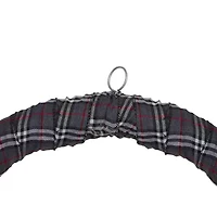 Northlight Gray And Red Plaid Artificial With Red Berries 24-Inch Unlit Wreath