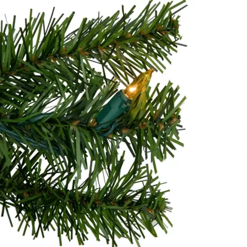 Northlight Canadian Pine Artificial 48-Inch Multicolor Lights Pre-Lit Wreath