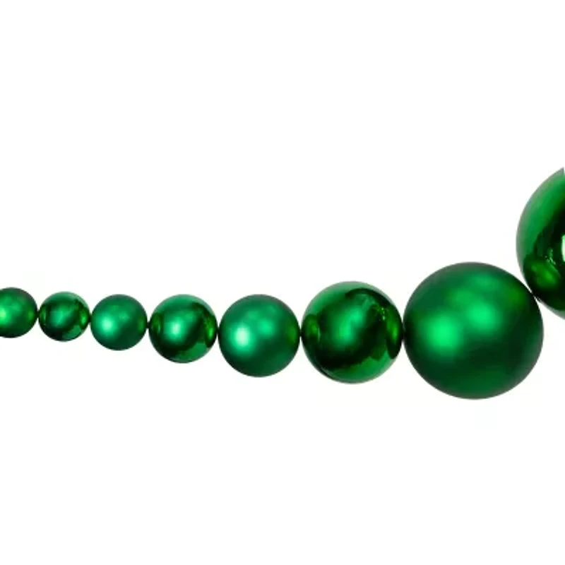 Northlight 6' Green Shiny And Matte Shatterproof Ball Swag