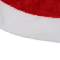 Northlight 48" Red And White Velveteen White Trim Indoor Tree Skirt