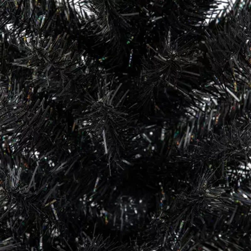 Northlight Holographic Brown Slim Artificial Tinsel Unlit 4 Foot Christmas Tree