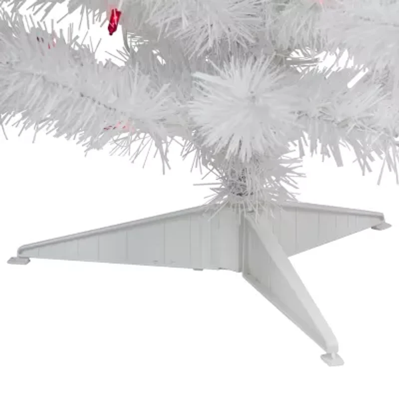 Northlight Slim White Artificial Pink Lights 3 Foot Pre-Lit Pine Christmas Tree