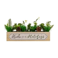 Northlight 13.75" Home For The Holidays Candle Holder Christmas Tabletop Decor