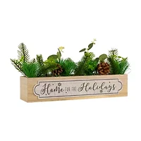 Northlight 13.75" Home For The Holidays Candle Holder Christmas Tabletop Decor