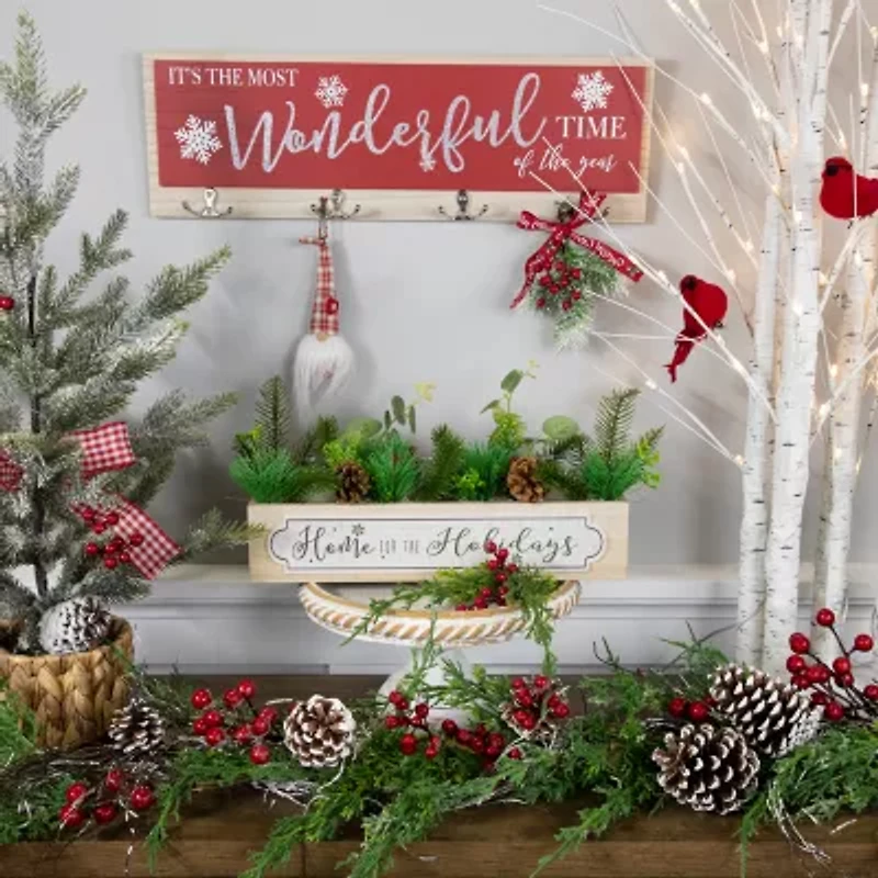 Northlight 13.75" Home For The Holidays Candle Holder Christmas Tabletop Decor