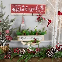 Northlight 13.75" Home For The Holidays Candle Holder Christmas Tabletop Decor