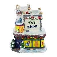 Northlight "4"" Glittered Snowy Toy Shop Building" Christmas Village