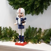 Northlight 14" Red And White Wooden Football Player Christmas Nutcracker