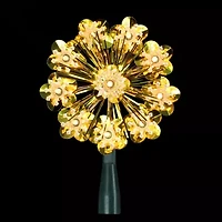 Northlight "5.5"" Gold Snowflake Starburst Clear Lights" Christmas Tree Topper
