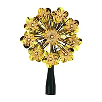 Northlight "5.5"" Gold Snowflake Starburst Clear Lights" Christmas Tree Topper