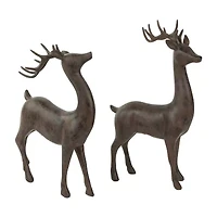 Northlight 14" Brown Deer Decorations 2-pc. Christmas Figurine