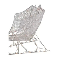Northlight 48" White Pre-Lit Crystal 3d Sleigh Christmas Yard Art
