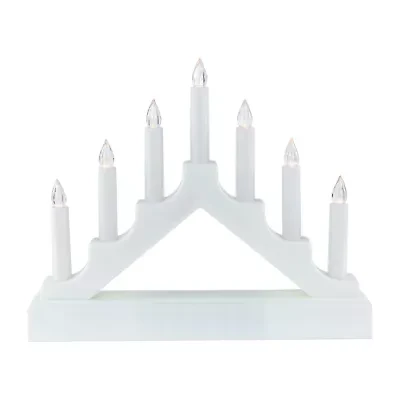 Northlight 13.5" Pre-Lit Led 7-Tier White Candelabra Christmas Tabletop Decor