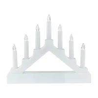 Northlight 13.5" Pre-Lit Led 7-Tier White Candelabra Christmas Tabletop Decor