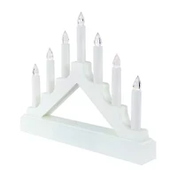 Northlight 13.5" Pre-Lit Led 7-Tier White Candelabra Christmas Tabletop Decor