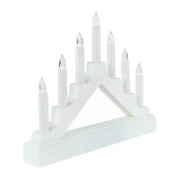 Northlight 13.5" Pre-Lit Led 7-Tier White Candelabra Christmas Tabletop Decor