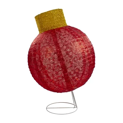 Northlight 38" Led Twinkling Red Tinsel Decoration Christmas Ornament