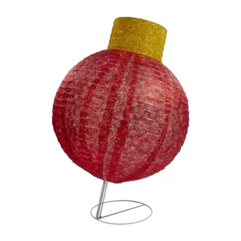 Northlight 38" Led Twinkling Red Tinsel Decoration Christmas Ornament