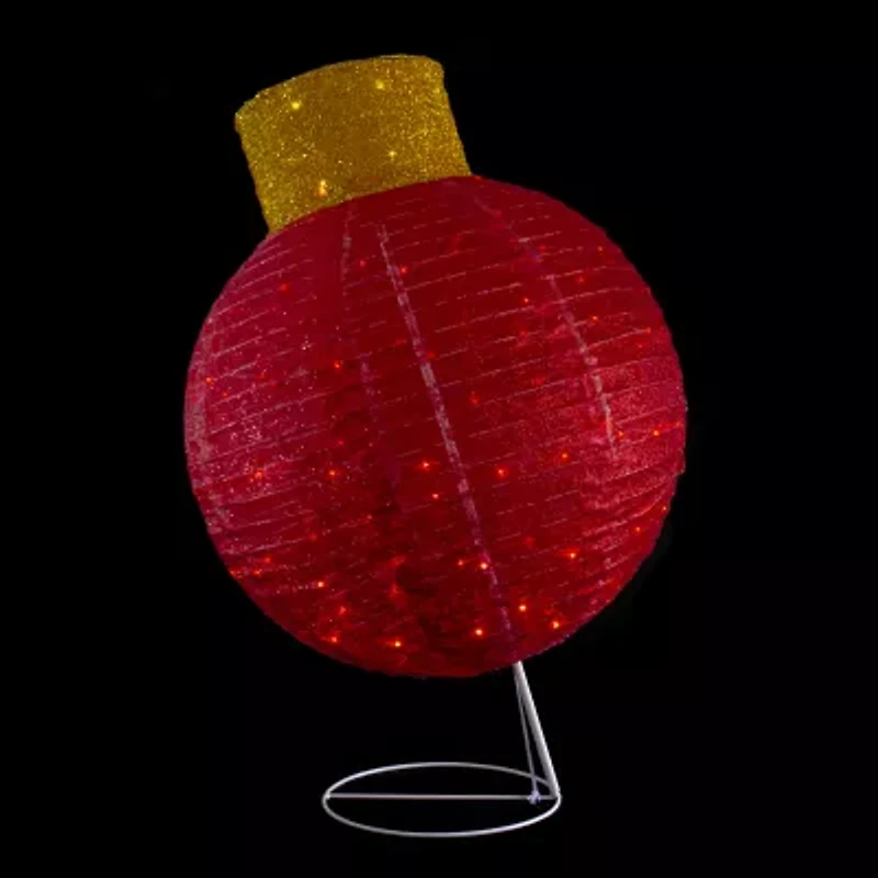 Northlight 38" Led Twinkling Red Tinsel Decoration Christmas Ornament