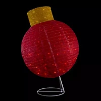 Northlight 38" Led Twinkling Red Tinsel Decoration Christmas Ornament