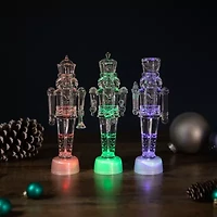 Northlight 7.5" Led Icy Crystal Figurines 3-pc. Christmas Nutcracker