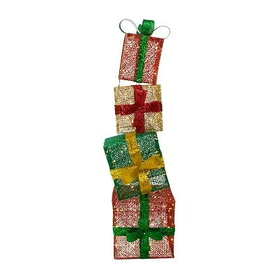 Northlight 53" Led Stacked Gifts Outdoor Christmas Yard Art