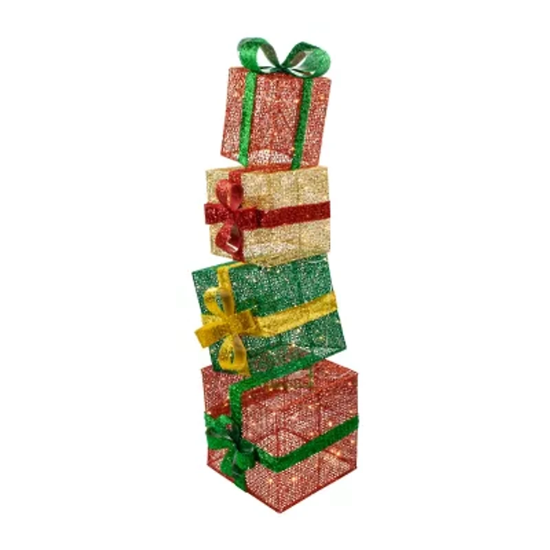 Northlight 53" Led Stacked Gifts Outdoor Christmas Yard Art