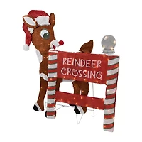Northlight 36" Led Rudolph Reindeer Crossing Outdoor Sign Christmas Yard Art