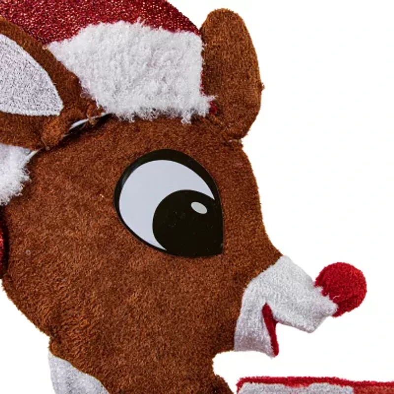 Northlight 36" Led Rudolph Reindeer Crossing Outdoor Sign Christmas Yard Art