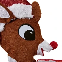 Northlight 36" Led Rudolph Reindeer Crossing Outdoor Sign Christmas Yard Art