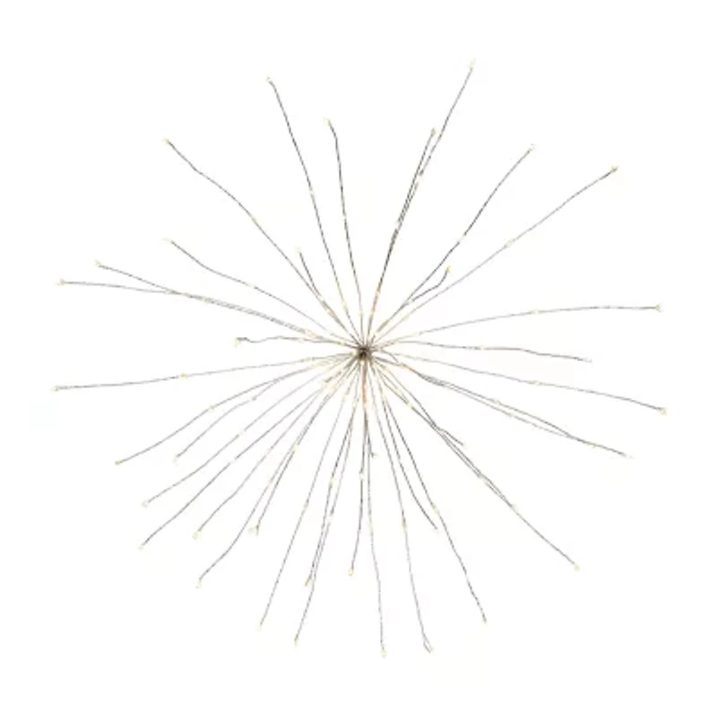 Northlight 20" Led Firework Green Branch Decoration Warm White And Red String Lights