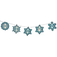 Northlight 10ct Blue And White Snowflake 4.5-Feet White Wire String Lights
