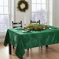 Elrene Home Fashions Poinsettia Elegance Tablecloth