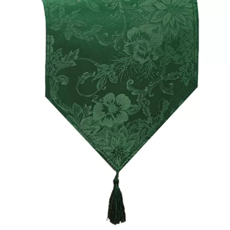 Elrene Home Fashions Poinsettia Elegance Table Runner