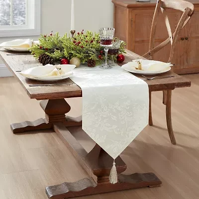 Elrene Home Fashions Poinsettia Elegance Table Runner