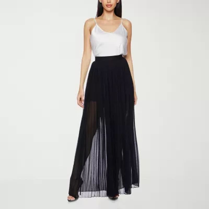 Premier Amour Womens Wide Leg Pleated Pant