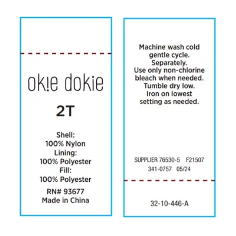 Okie Dokie Toddler Girls Adaptive Hooded Midweight Puffer Jacket