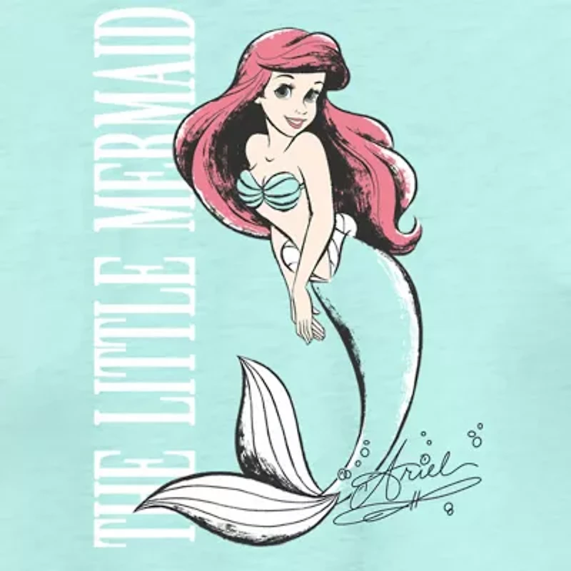Xtreme Toddler Girls Crew Neck Short Sleeve Regular Fit The Little Mermaid Graphic T-Shirt