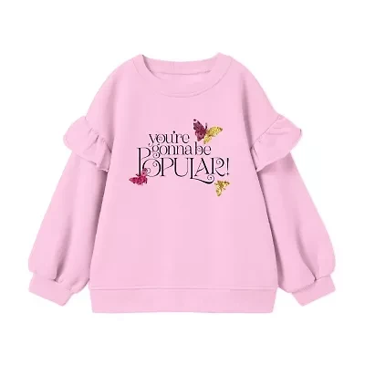 Little & Big Kid Girls Round Neck Long Sleeve Wicked Pullover Sweater
