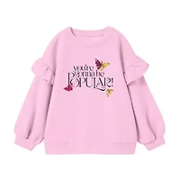 Little & Big Kid Girls Round Neck Long Sleeve Wicked Pullover Sweater