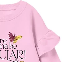 Little & Big Kid Girls Round Neck Long Sleeve Wicked Pullover Sweater