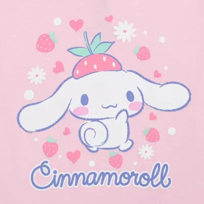 Cinnamoroll Little & Big Kid Girls Crew Neck Short Sleeve Regular Fit Graphic T-Shirt