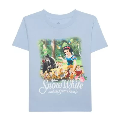 Little & Big Kid Girls Crew Neck Short Sleeve Regular Fit Snow White Graphic T-Shirt